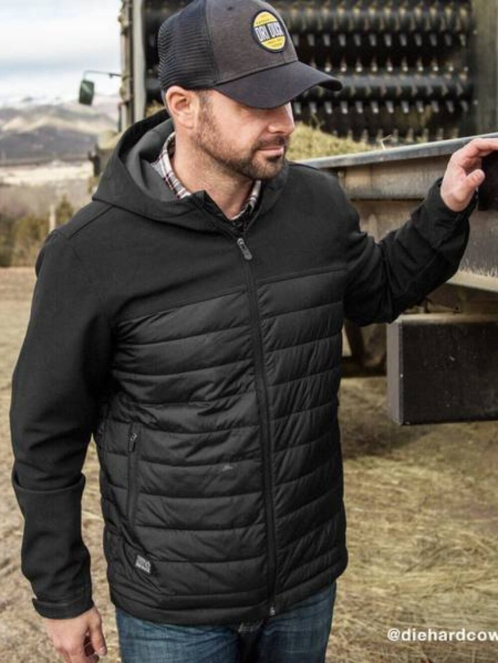 NEW DRI DUCK Men’s Quilted Puffer Jacket Black Size M